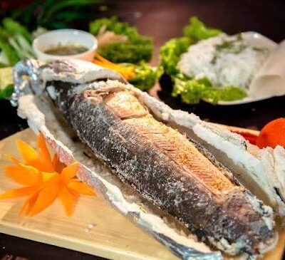 CÁ HỒI NƯỚNG MUỐI TUYẾT / LẠNG
