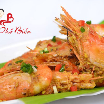 TÔM CÀNG LÓNG SỐT HOÀNG KIM / LẠNG