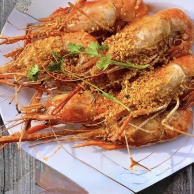 TÔM CÀNG XANH CHÁY TỎI / LẠNG
